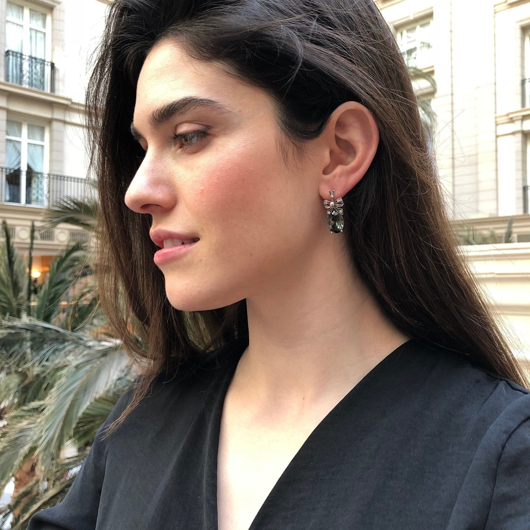 Created Sapphire Earrings in 925 Silver featuring an Oval Blue Sapphire, perfect as a September birthstone gift for special occasions.