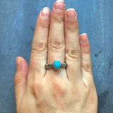 Turquoise Ring, Real Turquoise, Sleeping Beauty Turquoise, Arizona Turquoise, Natural Turquoise, Pure Silver, Solid Silver Ring, Vintage