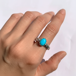 Beautiful 925 Sterling Silver ring with natural blue turquoise, ideal for daily wear and a thoughtful gift for December birthdays.