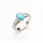 Stunning 925 Sterling Silver ring with a vibrant blue turquoise, a meaningful December birthstone gift for loved ones.