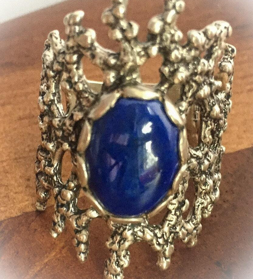 Lapis Ring, Blue Stone Ring, Games of Thrones Ring, December Birthstone, Birthstone Ring, Medieval Ring, Solid Silver Ring