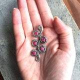 Natural Ruby Pendant, Long Pendant, Natural Ruby, July Birthstone, Branch Pendant, Artistic Pendant, Long Necklace, Large Silver Pendant