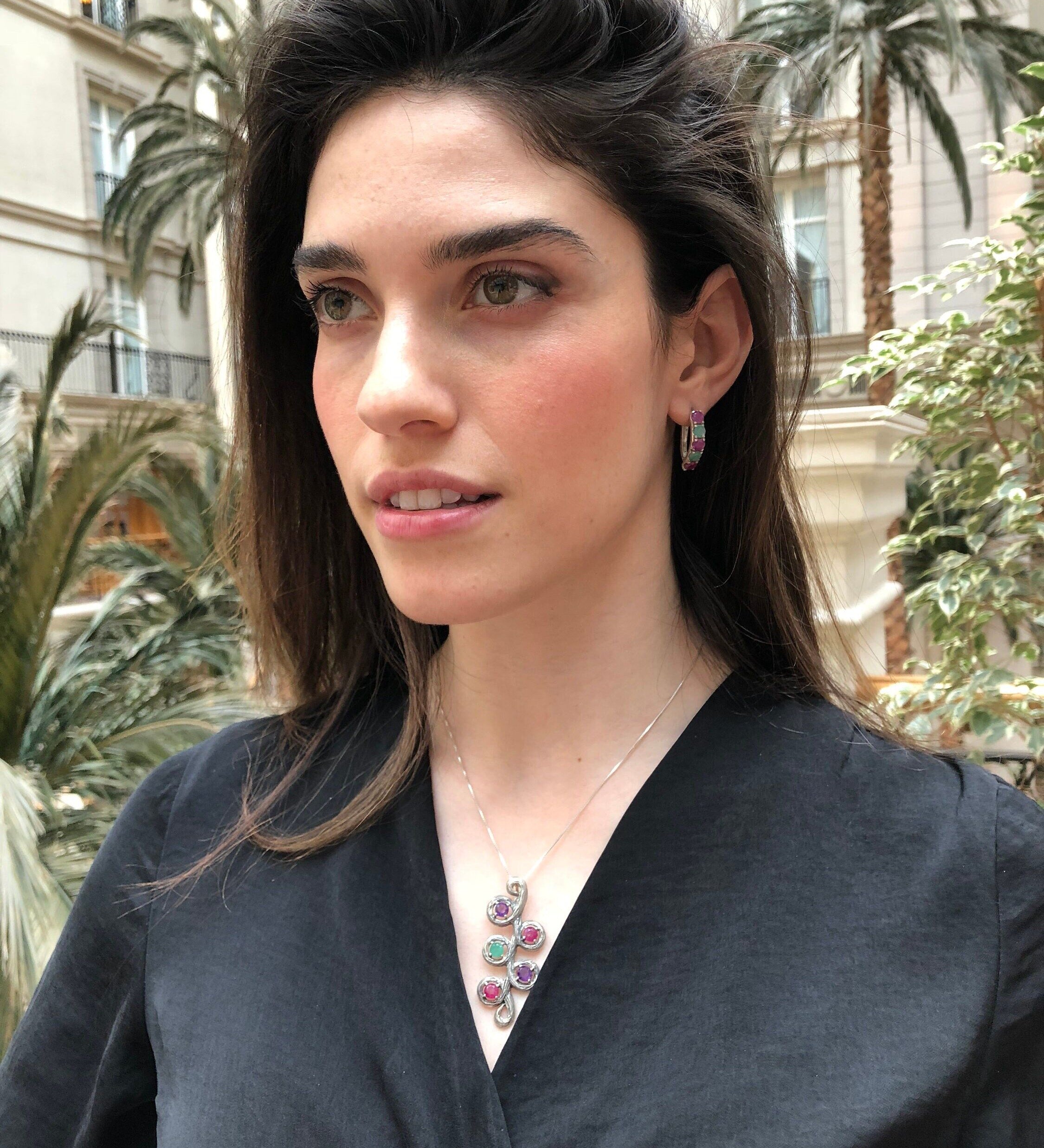 Elegant 925 Sterling Silver Natural Ruby Pendant, July Birthstone, symbolizes passion and purity, perfect for everyday wear.