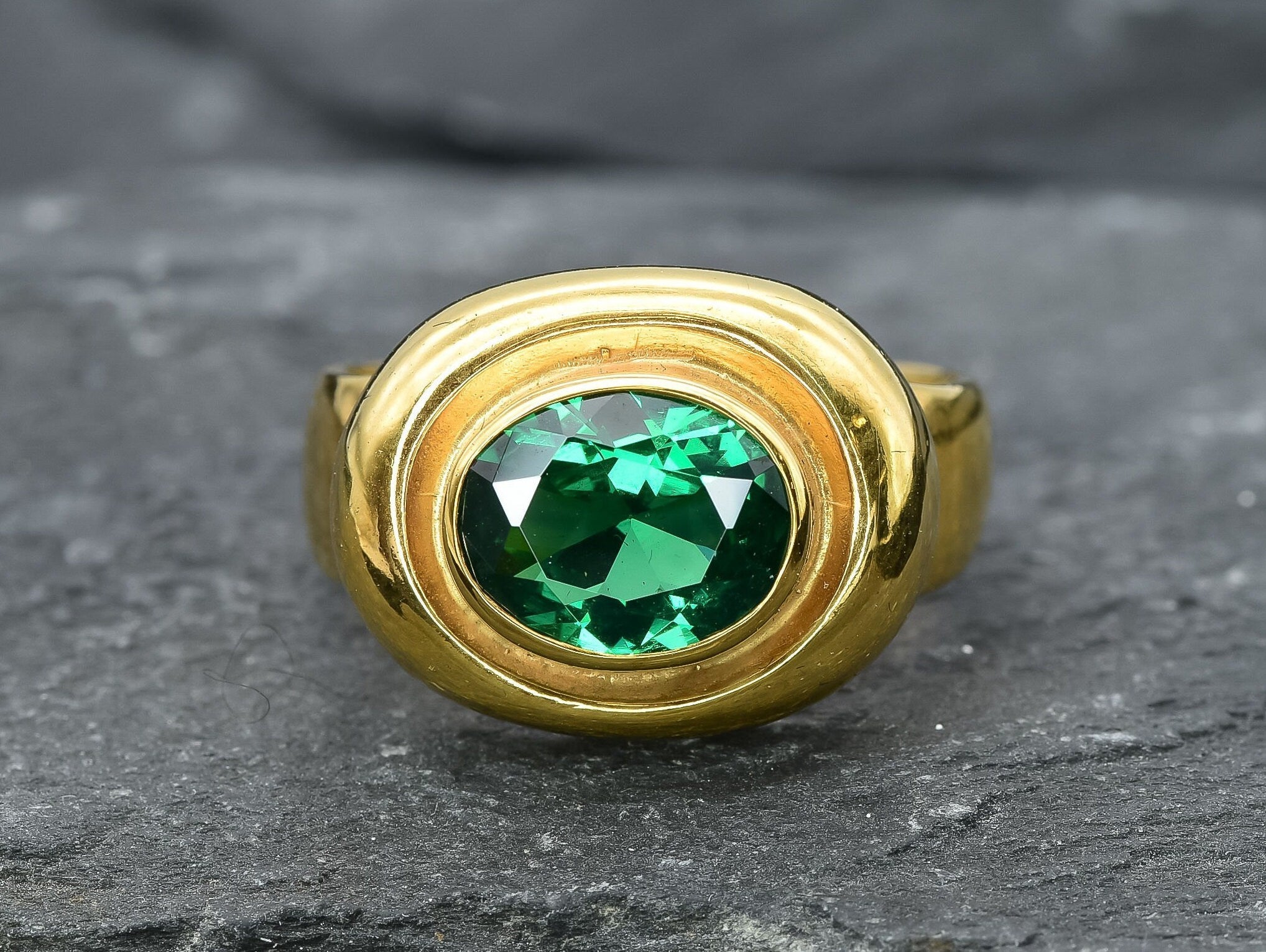 Large Emerald Ring, Created Emerald, Antique Ring, Vintage Ring, Statement Ring, Antique Rings, Sterling Silver Ring, Chunky Green Ring(1)