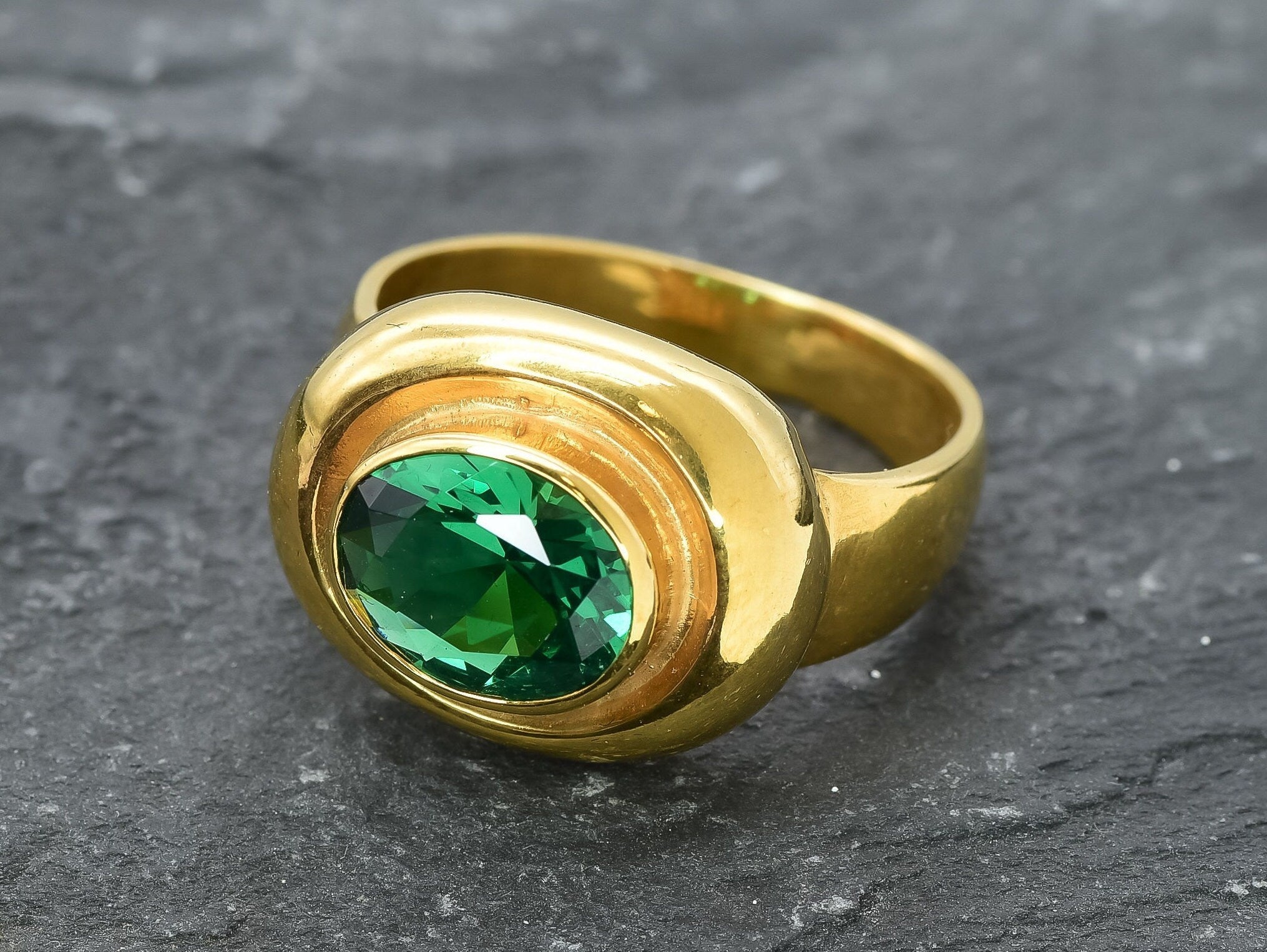 Large Emerald Ring, Created Emerald, Antique Ring, Vintage Ring, Statement Ring, Antique Rings, Sterling Silver Ring, Chunky Green Ring(1)