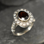 Red Vintage Ring, Garnet Ring, Natural Garnet, January Birthstone, Red Ring, Antique Ring, Vintage Ring, 925 Silver Ring, Red Diamond Ring