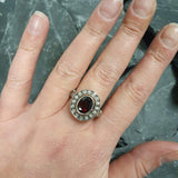 Red Vintage Ring, Garnet Ring, Natural Garnet, January Birthstone, Red Ring, Antique Ring, Vintage Ring, 925 Silver Ring, Red Diamond Ring