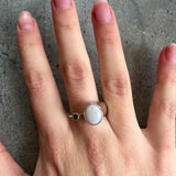 Vintage Opal Ring - Natural Opal Ring - Real Emerald Ring