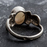 Captivating 925 Sterling Silver ring showcasing an Oval Natural White Australian Opal, perfect for everyday elegance and gifts.