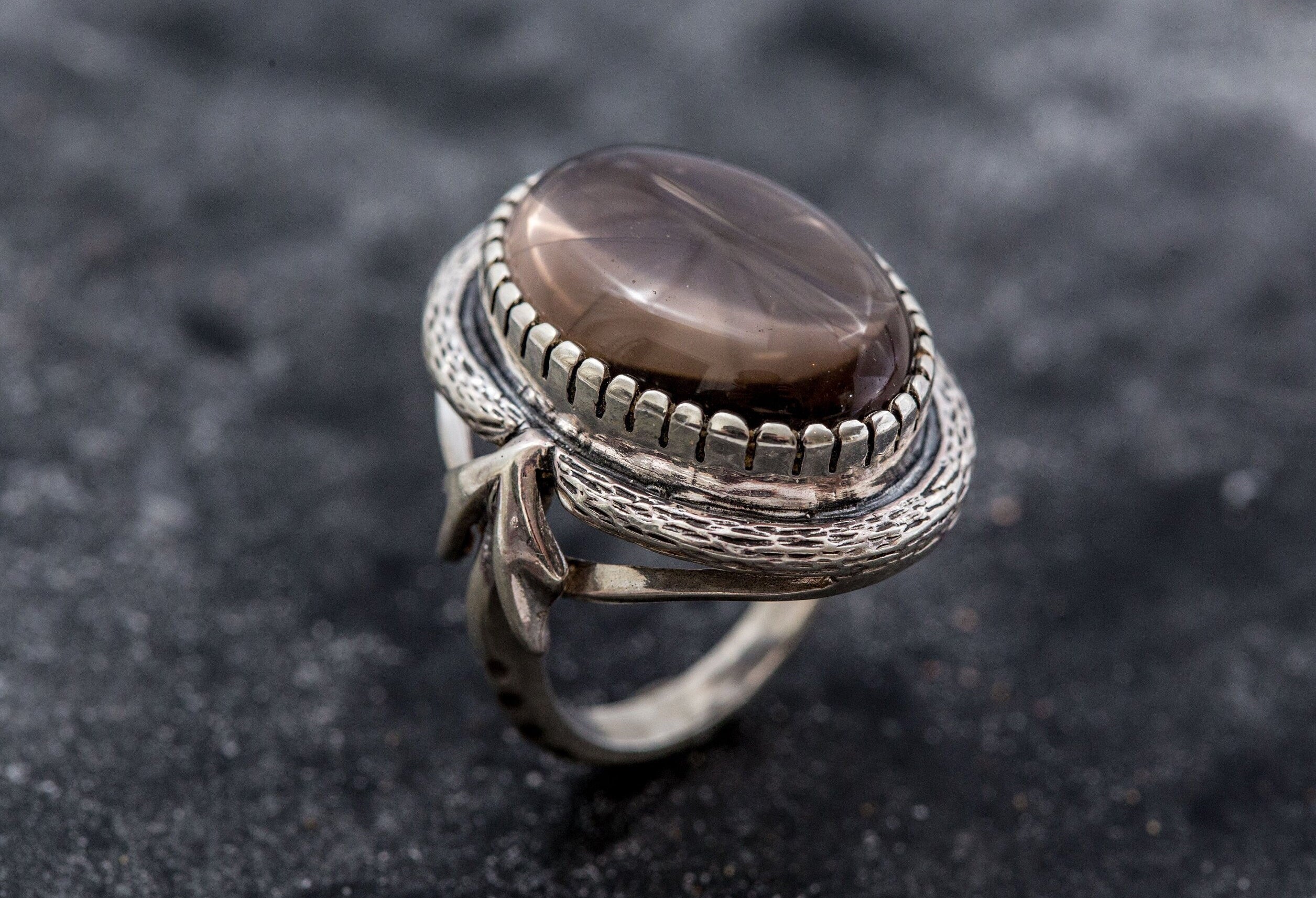 Smoky Topaz Ring, Natural Smoky Topaz, December Birthstone, Brown Ring, Statement Ring, December Ring, Solid Silver Ring, Smoky Topaz