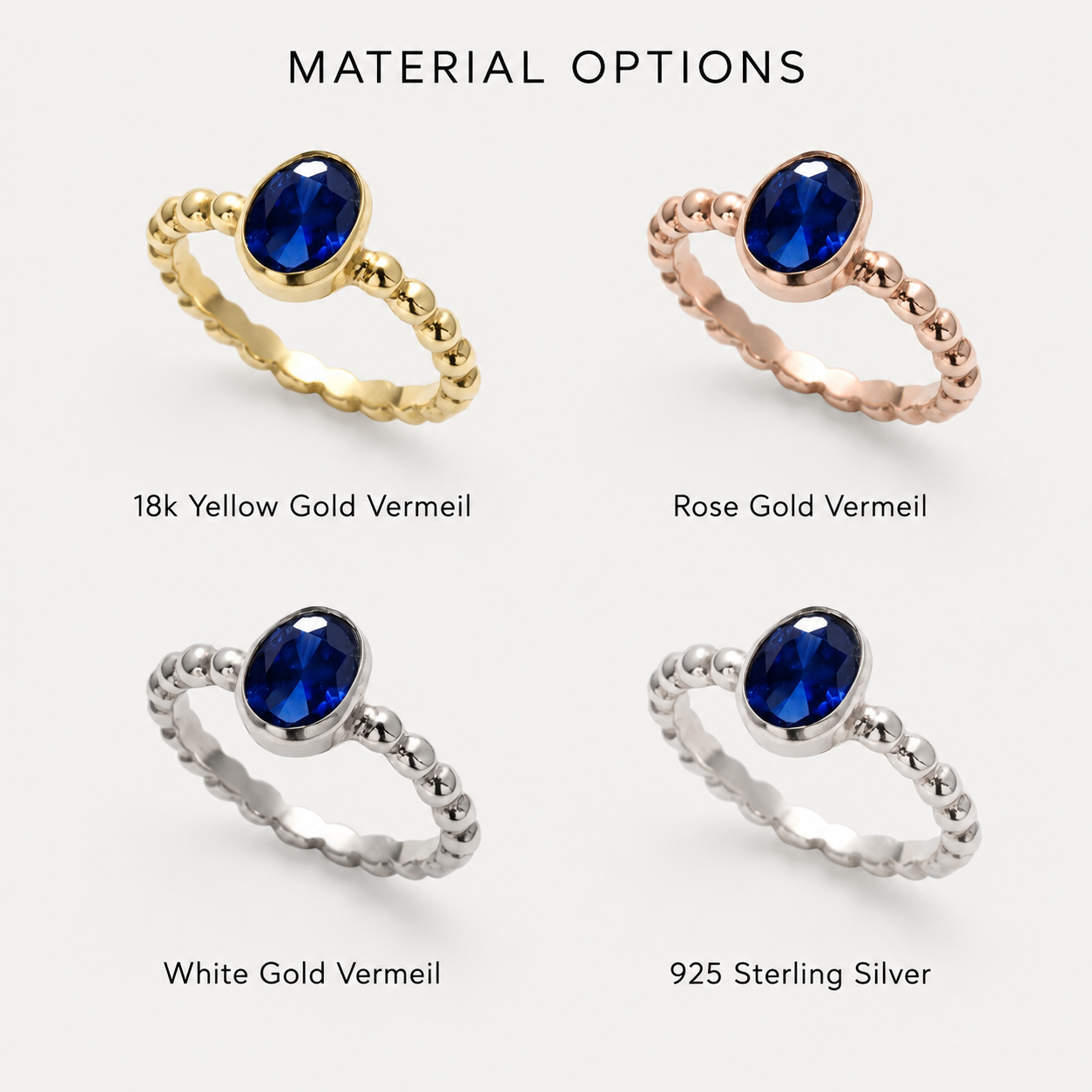 Chic 925 Sterling Silver ring with Baguette Blue Sapphire, a stunning September birthstone gift that symbolizes loyalty and sincerity.