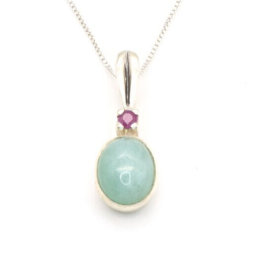 Natural Emerald Pendant made in 925 Sterling Silver with Oval Natural Green Emerald in Bezel setting, May Birthstone gift idea, symbolizes growth, harmony, and deep emotional healing, ideal for everyday wear and perfect for birthday gifting and special occasions.