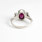 Stunning Bezel Set Ruby Ring in 925 Sterling Silver, July Birthstone, a beautiful gift for birthdays and special celebrations.