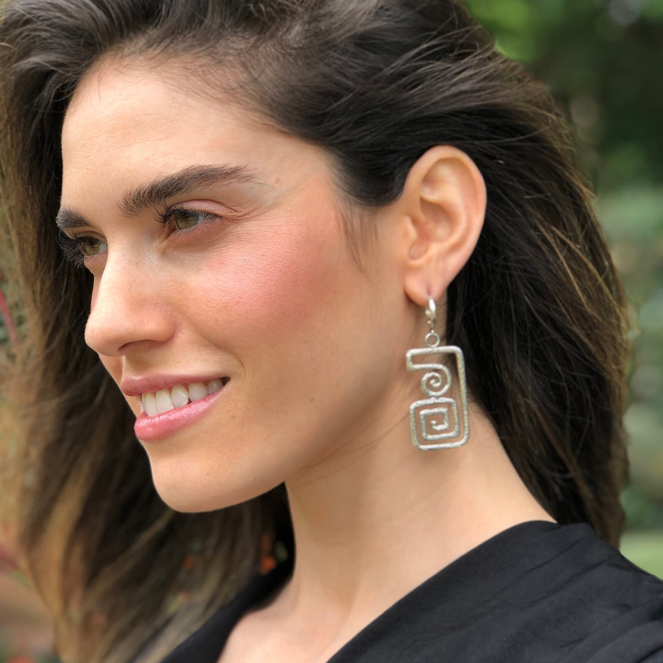 Silver Earrings, Long Earrings, Designer Earrings, Statement Earrings, Unique Earrings, Artistic Earrings, Artisan Earrings, Solid Silver