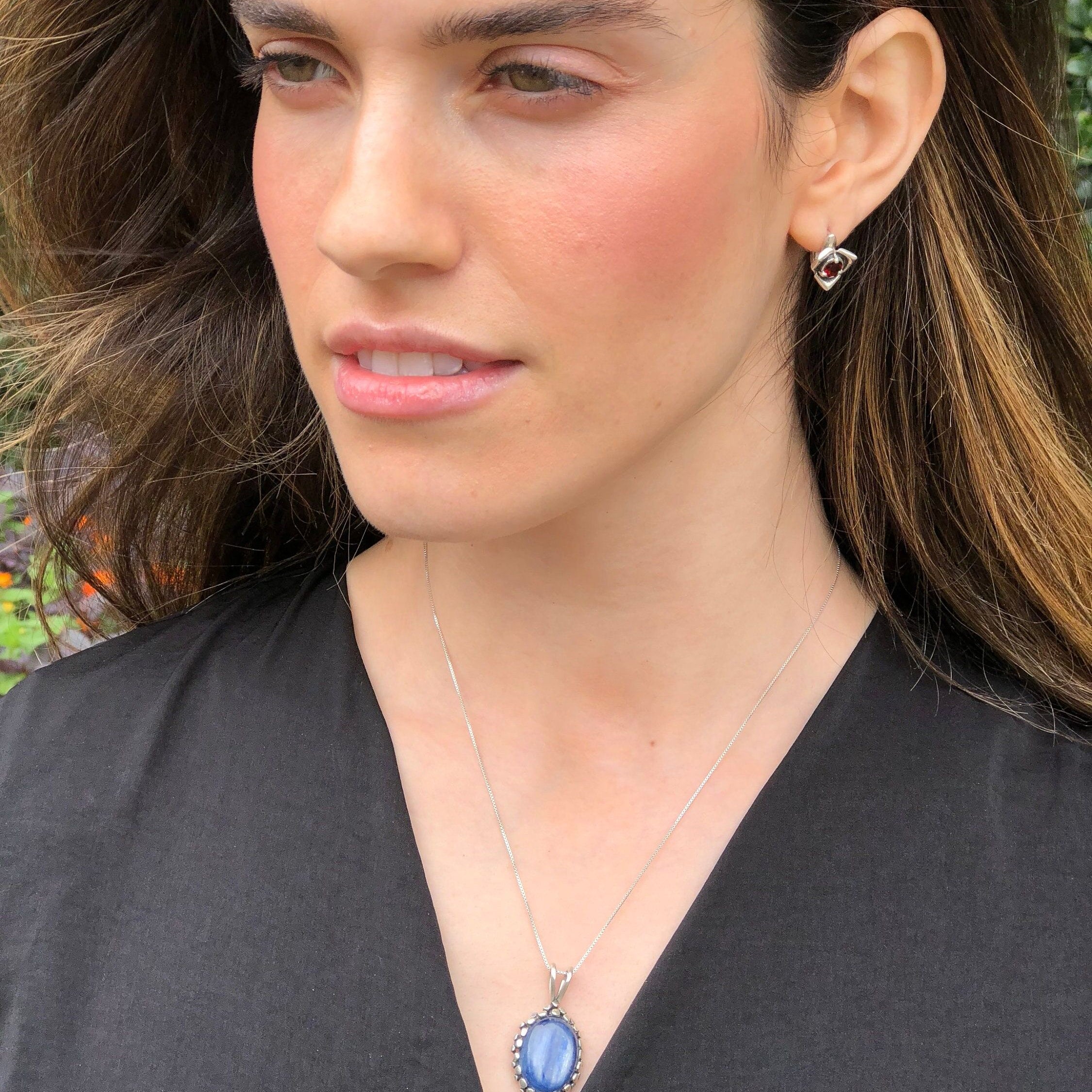 Big Kyanite Pendant, Natural Kyanite, Blue Kyanite Pendant, Vintage Pendant, Large Stone, Unique Design, Solid Silver Pendant, Kyanite