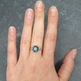 Flower Turquoise Ring - Blue Rose Ring - December Birthday Gift