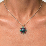 Black Pearl Necklace - Natural Pearl Pendant - Mothers Birthstone Necklace