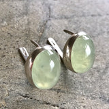 Prehnite Earrings - Statement Prehnite Earrings - Heavy Prehnite Earrings