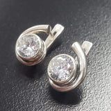 Brilliant Diamond Earrings - Sparkly Round Studs - Vintage Drop Earrings