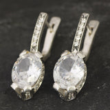 Drop Diamond Earrings - Sparkly Bridal Earrings - Brilliant Diamond Earrings