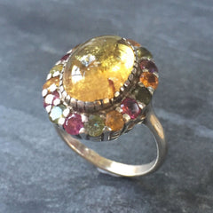 Turmaline Ring, October Birthstone, Pink Turmaline Ring, Turmaline, Vintage Ring, Victorian Ring, Gem Ring, October Ring, Solid Silver Ring