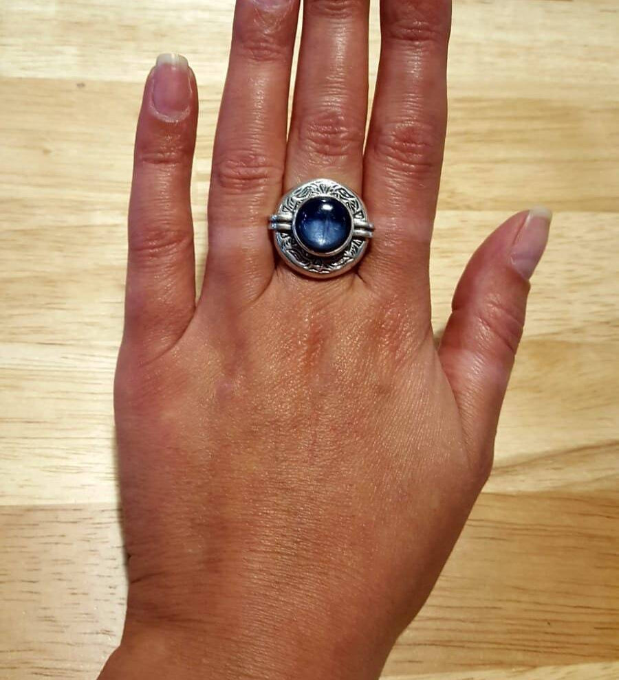 Rose Quartz Ring, Natural Rose Quartz, Vintage Rings, January Birthstone, Smoky Pink Ring, January Ring, Tribal Silver Ring, Rose Quartz