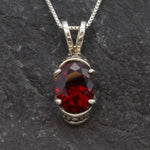Charming Ruby Pendant in 925 Sterling Silver with Created Red Ruby, a perfect addition to any jewelry collection and meaningful gift.