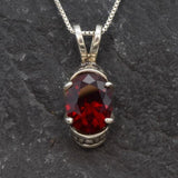 Charming Ruby Pendant in 925 Sterling Silver with Created Red Ruby, a perfect addition to any jewelry collection and meaningful gift.