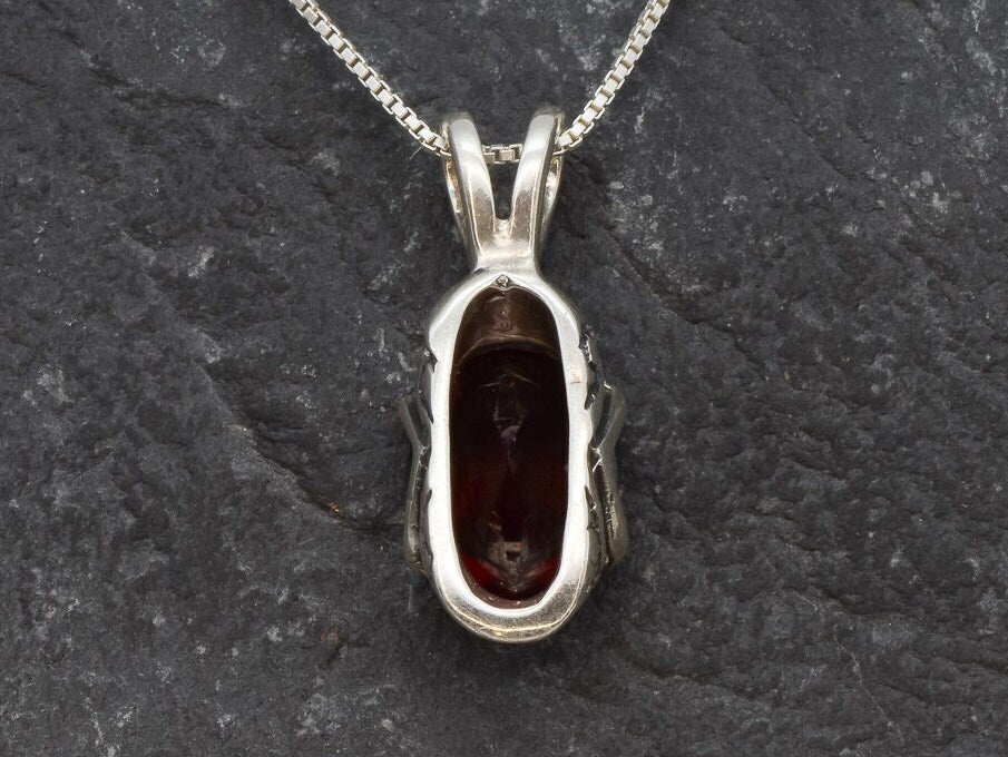 Dazzling Ruby Pendant in 925 Sterling Silver featuring a Created Red Ruby, representing love and passion for July birthday celebrations.