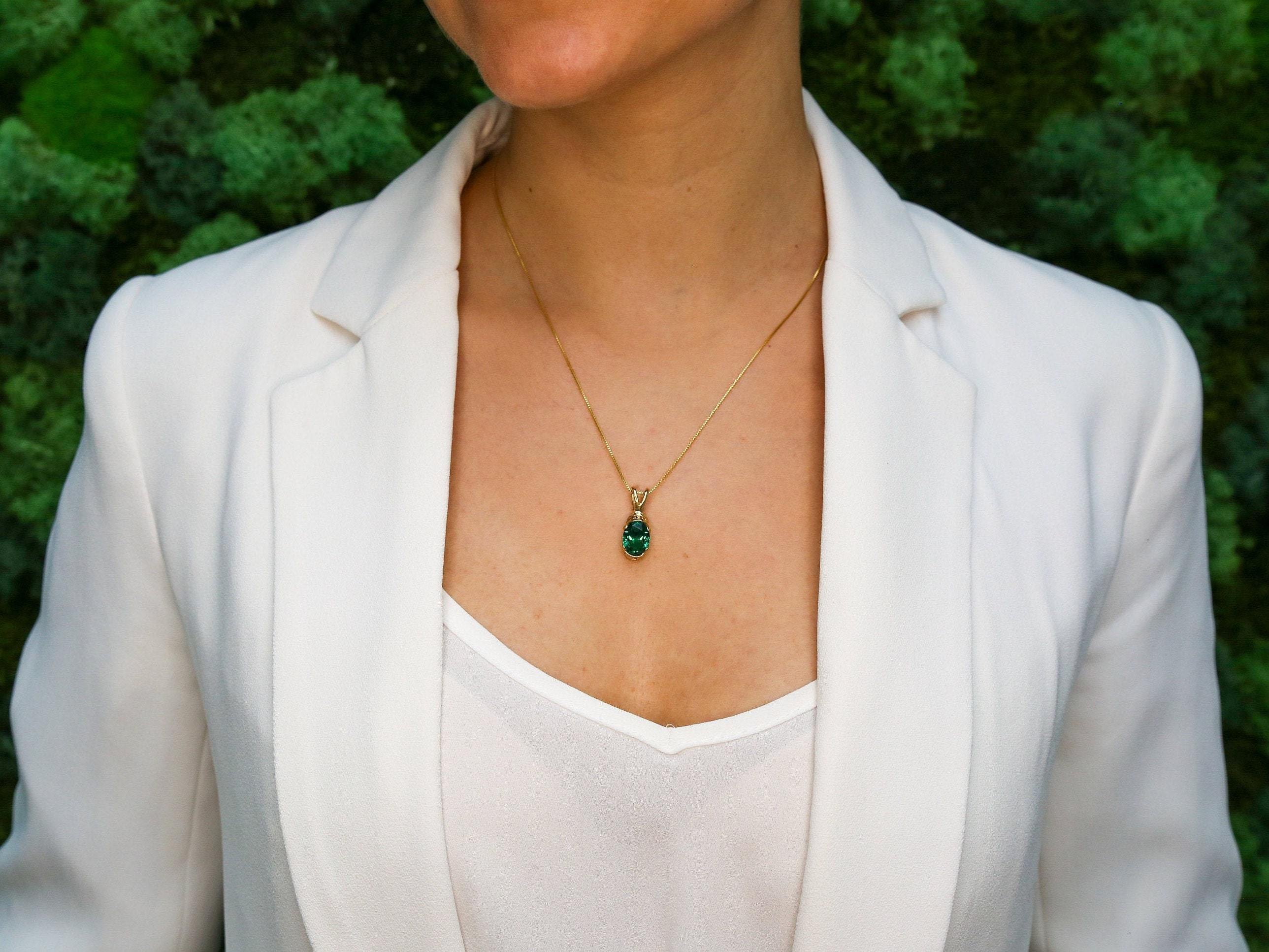 Stunning Ruby Pendant in 18k Gold Vermeil, showcasing an Oval Created Red Ruby, ideal for daily wear and meaningful gifting.