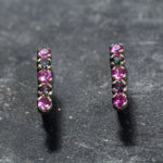 Tourmaline Earrings, Mystic Topaz Earrings, Natural Tourmaline, Topaz Earrings, Vintage Earrings, Pink Earrings, Silver Earrings, Tourmaline