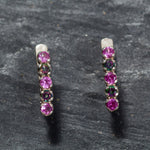 Tourmaline Earrings, Mystic Topaz Earrings, Natural Tourmaline, Topaz Earrings, Vintage Earrings, Pink Earrings, Silver Earrings, Tourmaline