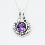 Vintage Amethyst Pendant - Natural Amethyst Necklace - Gold Amethyst Pendant