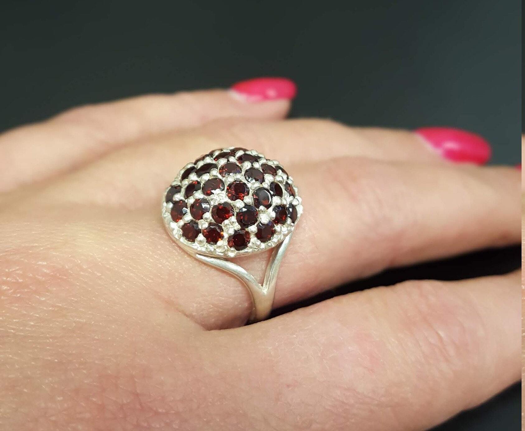 Smoky Topaz Ring, Natural Smoky Topaz, Scorpio Ring, Dome Ring, Scorpio Birthstone, Vintage Ring, Brown Ring, Solid Silver Ring, Smoky Topaz