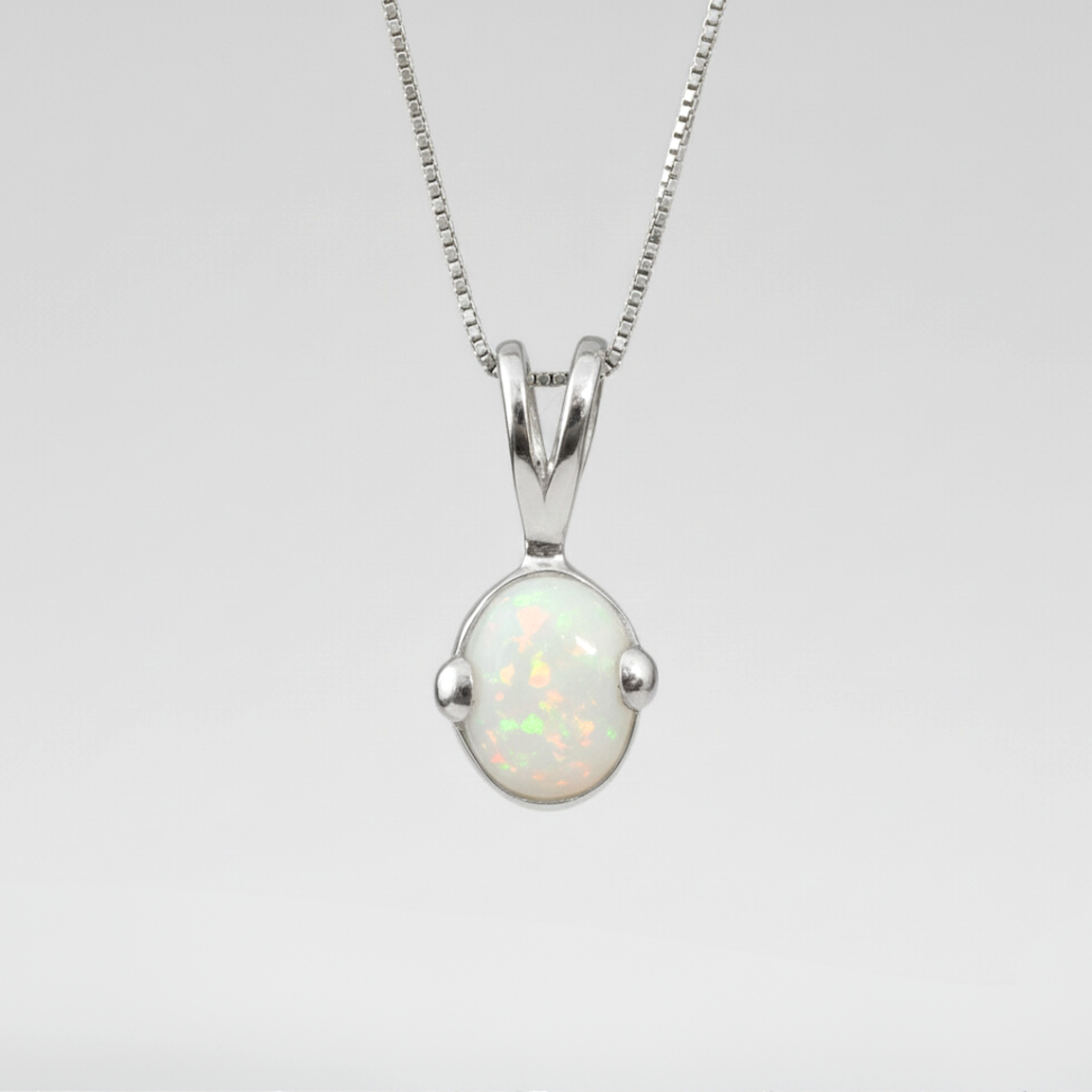 Natural Australian Opal Pendant in 925 Sterling Silver, a meaningful October birthstone gift, perfect for any occasion.