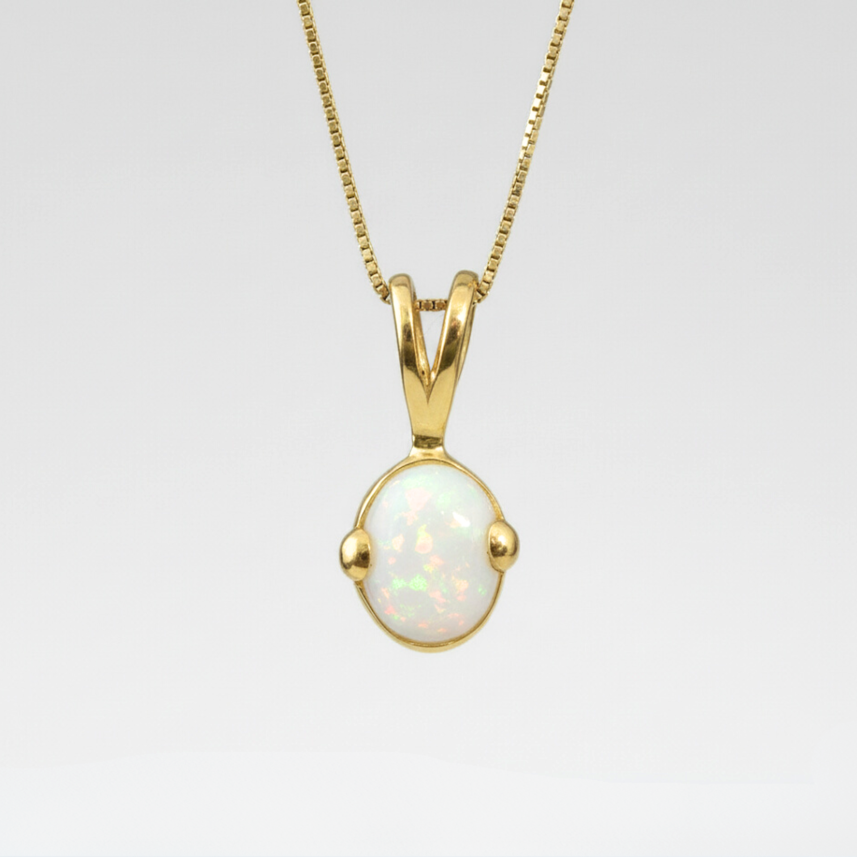 Stunning 18k Gold Vermeil Opal Pendant, represents truth and beauty, ideal gift for birthdays and memorable moments.