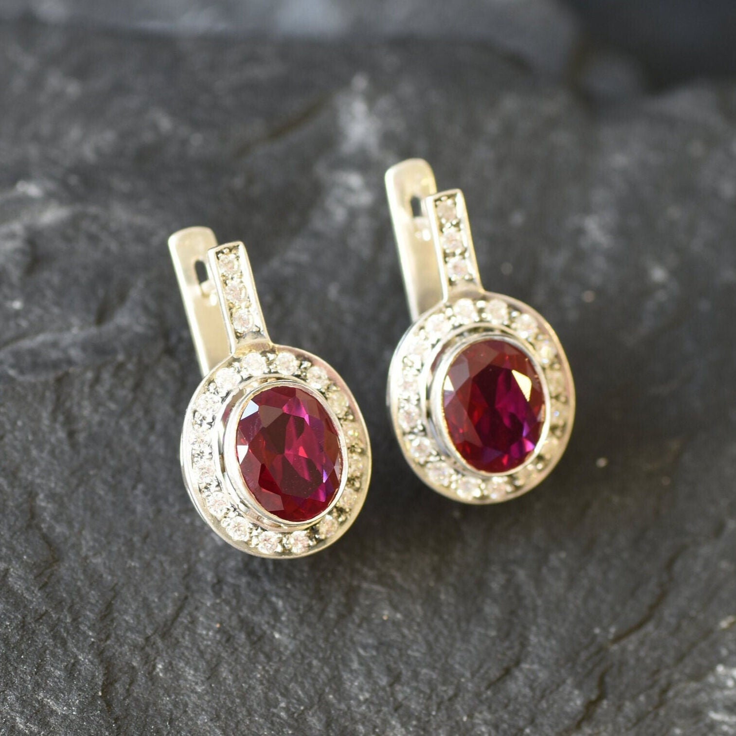 Adina Stone material options for 925 Sterling Silver, 18K Yellow Gold Vermeil, 18K White Gold Vermeil, 18K Rose Gold Vermeil.