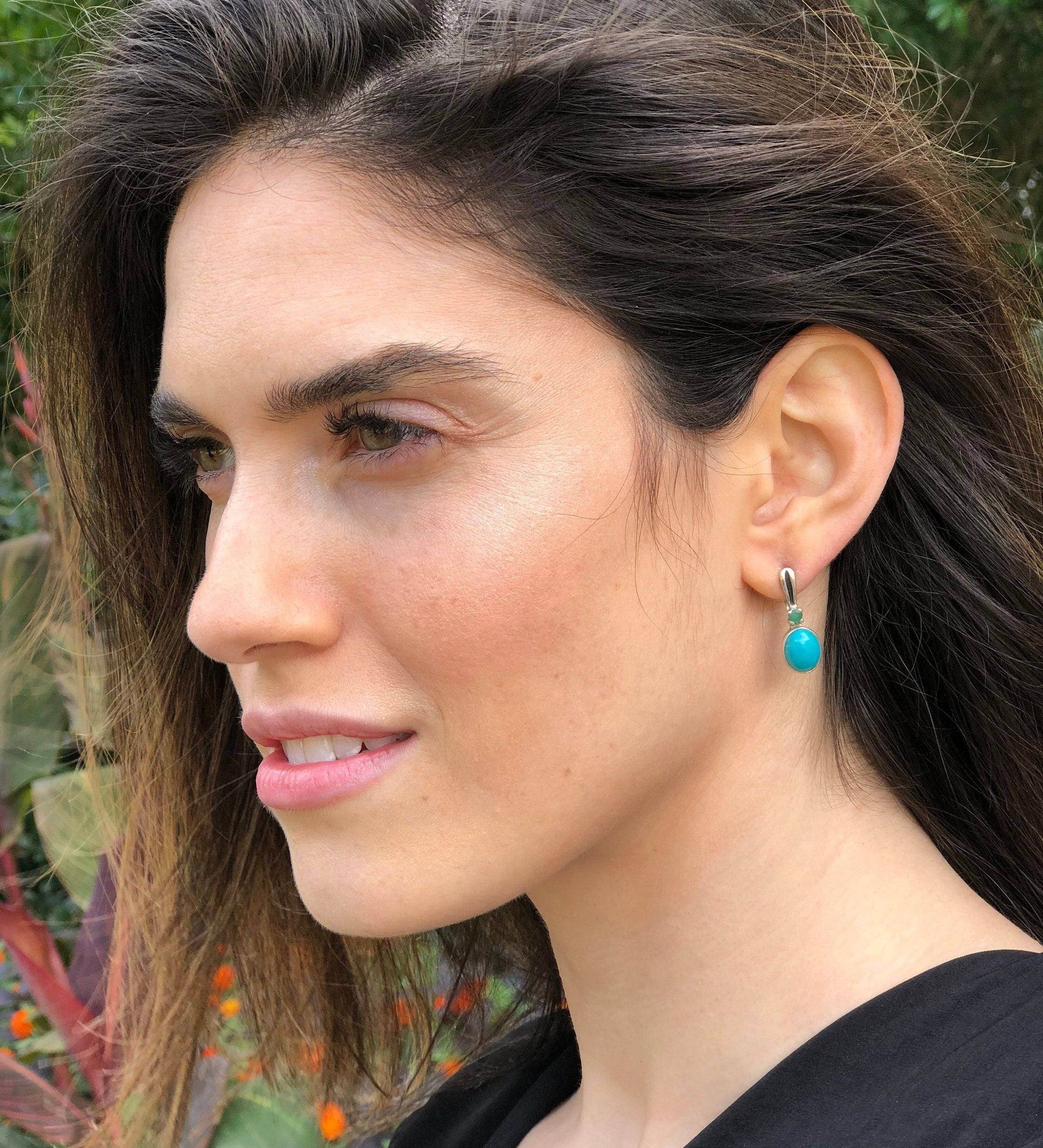 Malachite Earrings, Natural Malachite, Chrome Diopside, Unique Earrings, African Stone, Antique Ring, Silver Earrings, Green Malachite