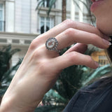 Vintage Diamond Ring - Sparkly Bridal Ring - Diamond Statement Ring