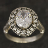 Vintage Diamond Ring - Sparkly Bridal Ring - Diamond Statement Ring