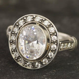Vintage Diamond Ring - Sparkly Bridal Ring - Diamond Statement Ring