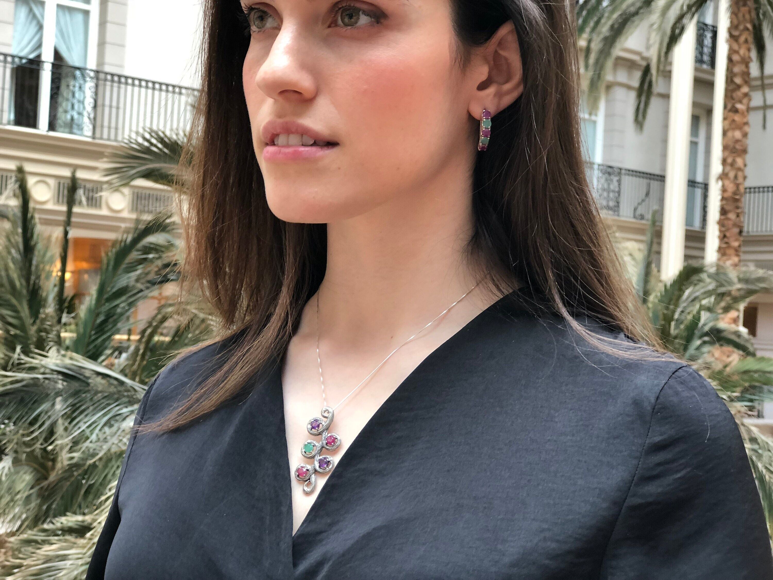 Elegant 925 Sterling Silver Natural Ruby Pendant, July Birthstone gift for birthdays, symbolizes passion and purity, perfect for everyday wear.