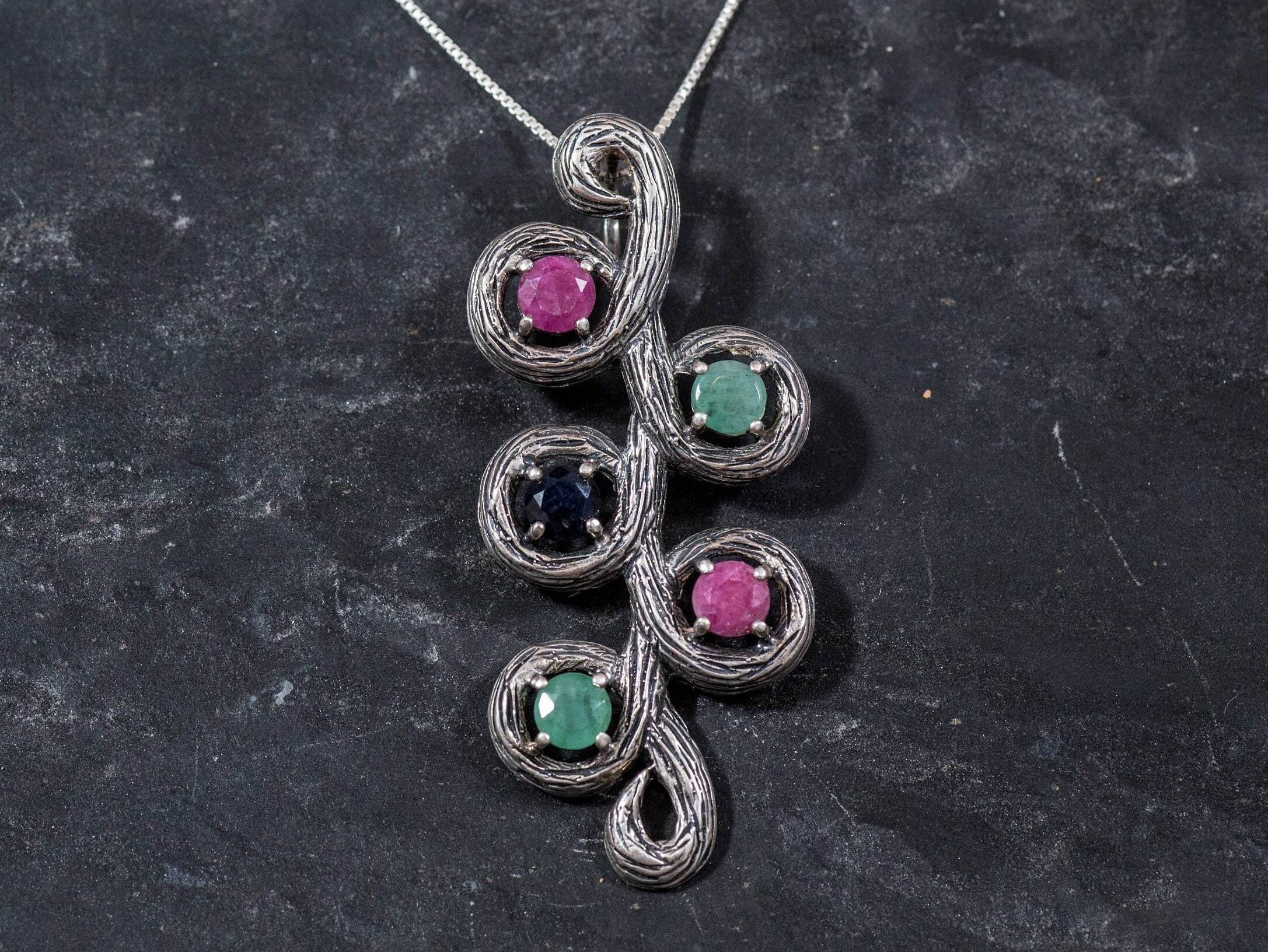 Natural Ruby Pendant made in 925 Sterling Silver with Round Natural Red Ruby in Prong setting, July Birthstone gift idea, symbolizes nobility, purity, and passion, ideal for everyday wear and perfect for birthday gifting and special occasions.