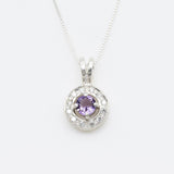 Gold Amethyst Pendant - Natural Amethyst Necklace, Purple Amethyst Pendant
