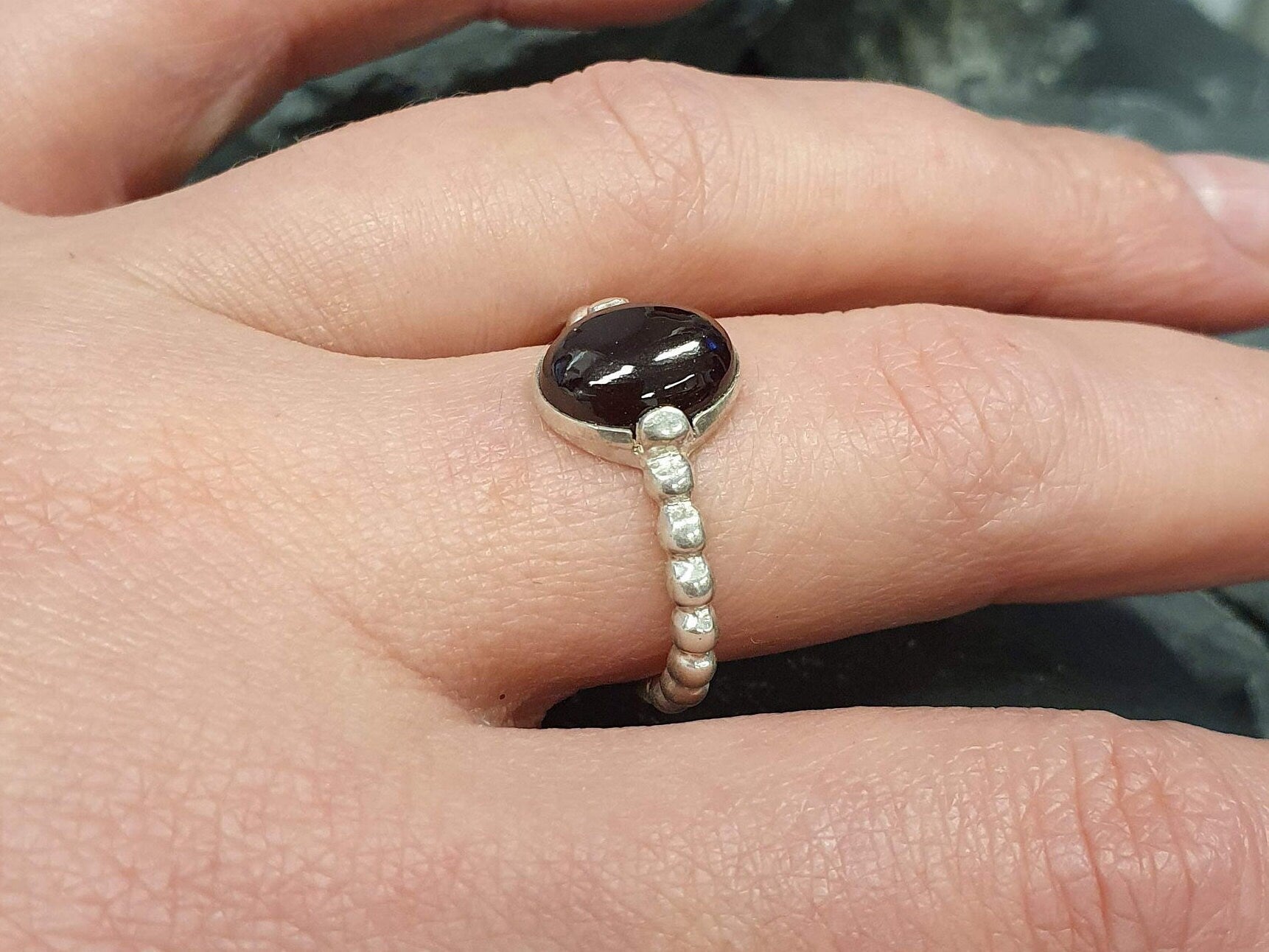 Garnet Ring, Natural Garnet, January Birthstone, January Ring, Red Garnet Ring, Vintage Rings, Vintage Garnet Ring, Solid Silver Ring,Garnet