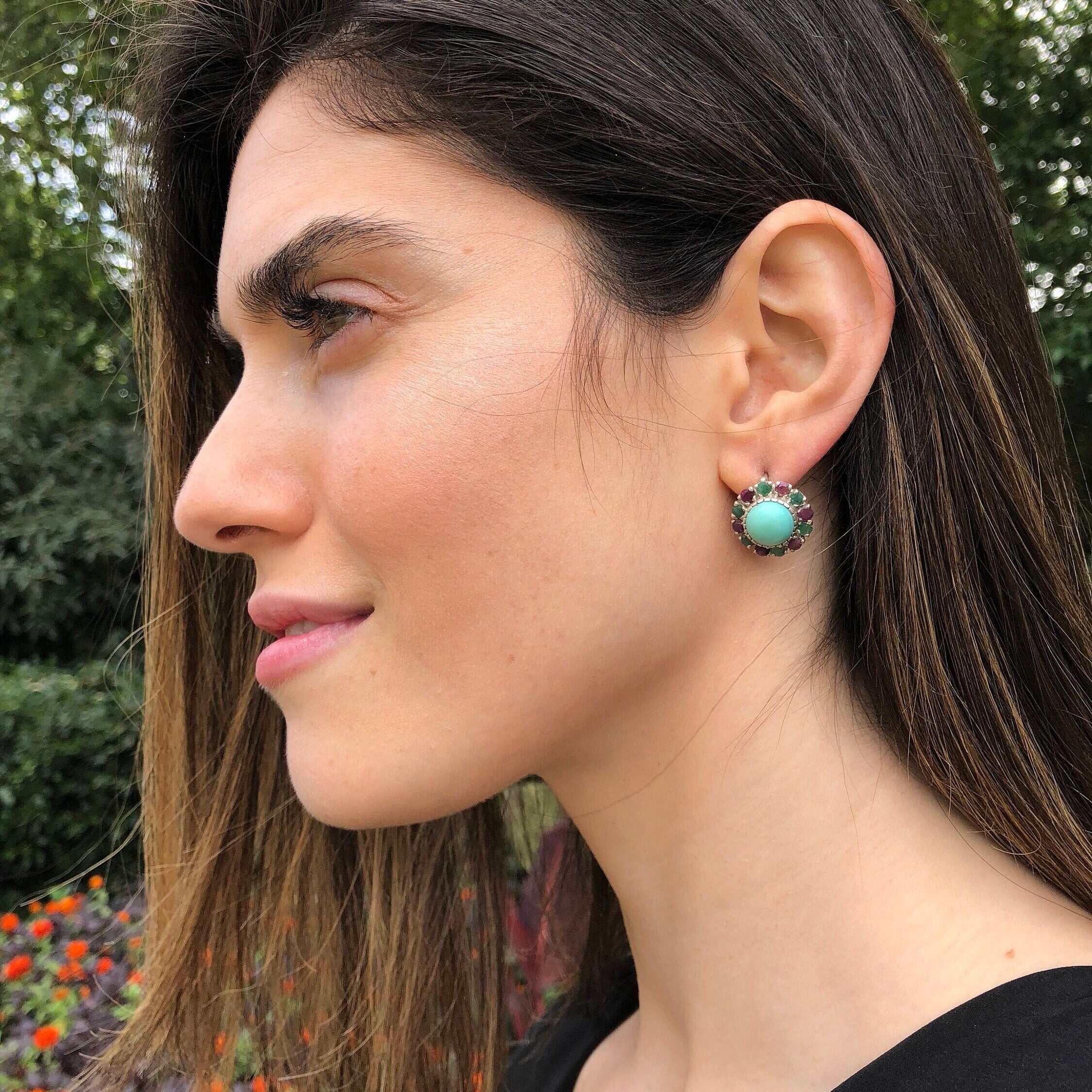 Natural Aquamarine Earrings in 925 Sterling Silver, March Birthstone, symbolizes luck & courage, perfect for gifts and daily wear.