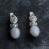 Drop Opal Earrings - Australian Opal Earrings - Vintage Boho Earrings