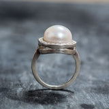 Pearl Statement Ring - White Pearl Ring - Pearl Vintage Ring