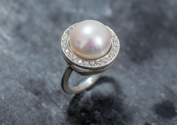 White Freshwater Pearl Ring 925 Sterling Silver Ring at Rs 399/piece in  Jaipur