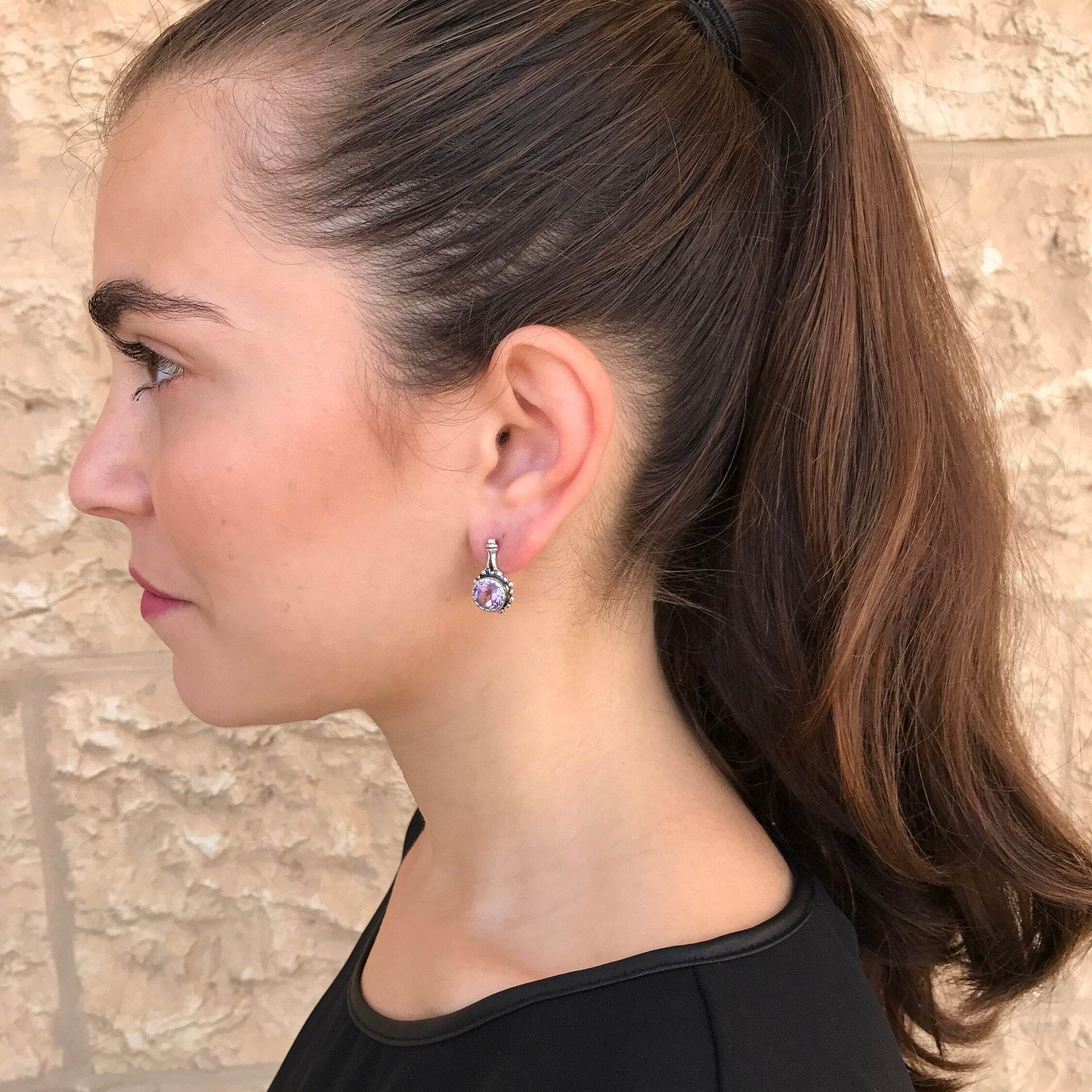 Blue Topaz Earrings, Natural Topaz, December Birthstone, Vintage Earrings, Blue Vintage Earrings, December Earrings, Silver Earrings, Topaz